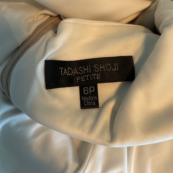 Tadashi Shoji dress women’s taupe lace over ivory - Picture 4 of 4